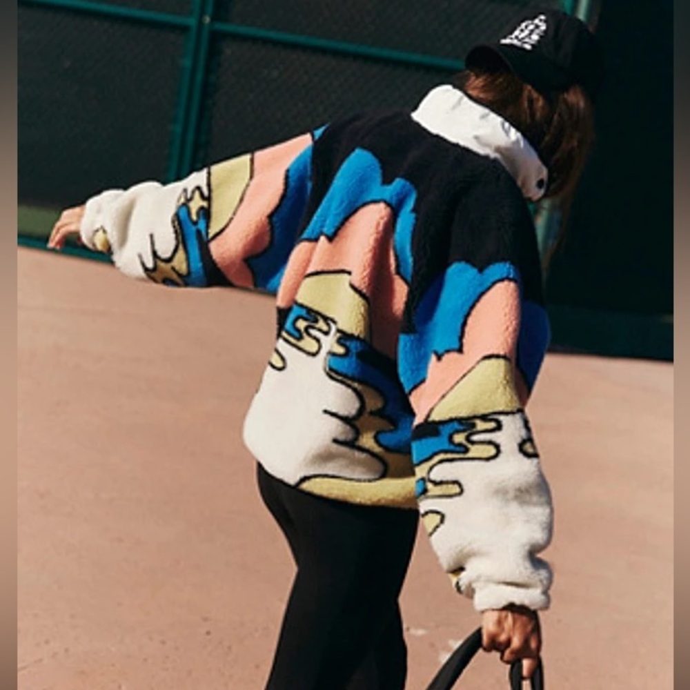 Free People “Hit the Slopes” Fleece Jacket